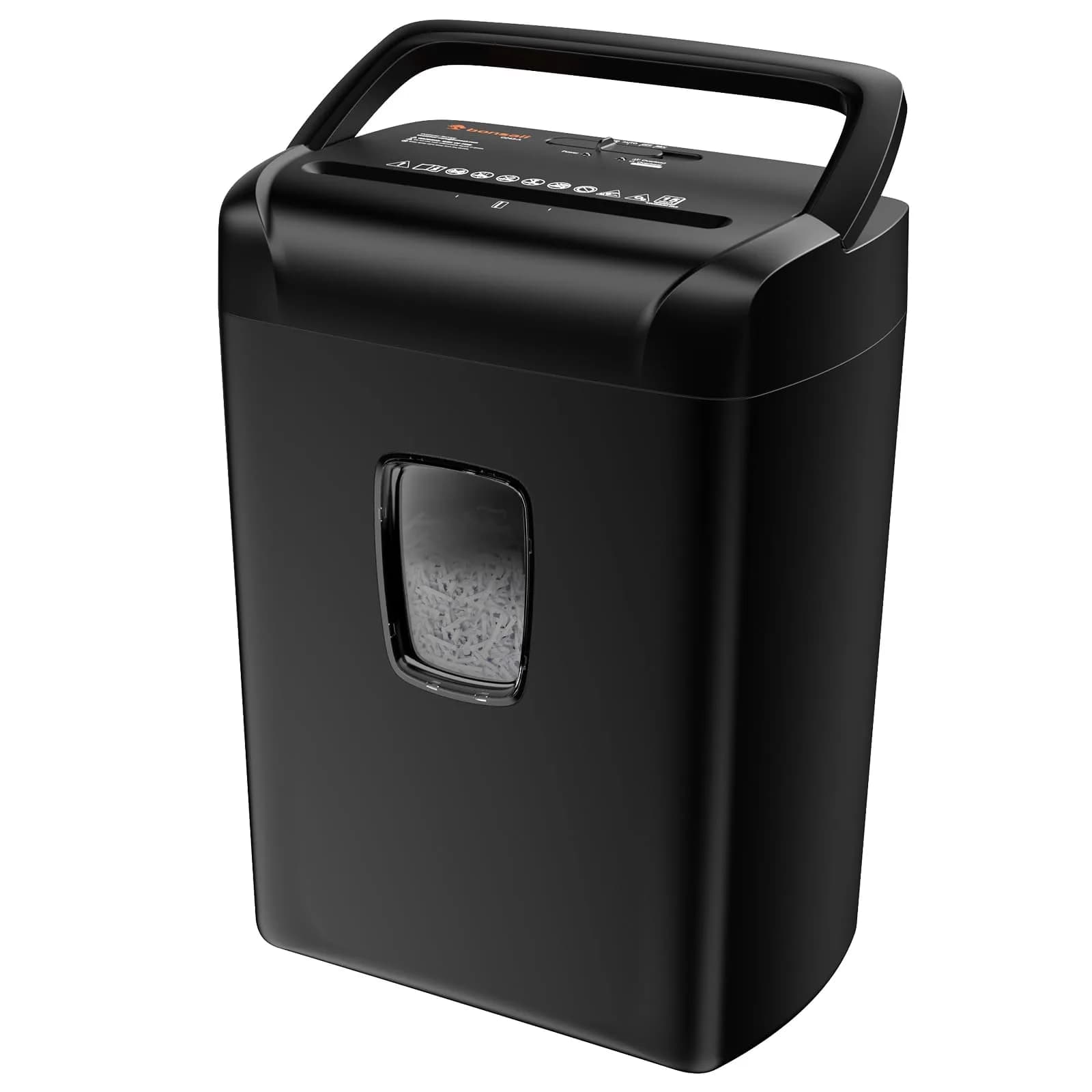 Bonsaii 15-Sheet Cross Cut Paper Shredder 6.67 kg (14.7 lb) | P-4 Security Level, 10-Min Run Time, Shreds CDs & Credit Cards