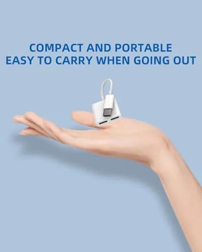 zoyuzan USB-C to Dual USB-C Audio & Charging Adapter 2-Pack | Supports PD 60W Fast Charging & Hi-Res Audio thumbnail 7