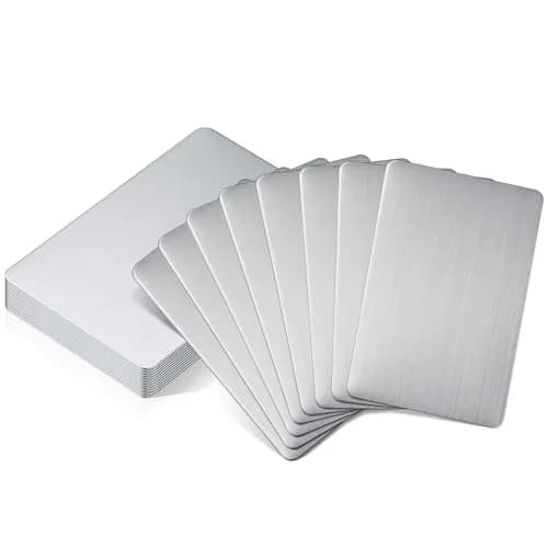 Yunsailing Stainless Steel Business Cards 86 x 54 mm | DIY Metal Card for Office & Gift (0.4 mm) thumbnail 1