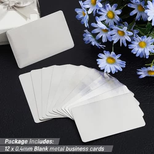 Yunsailing Stainless Steel Business Cards 86 x 54 mm | DIY Metal Card for Office & Gift (0.4 mm) thumbnail 2