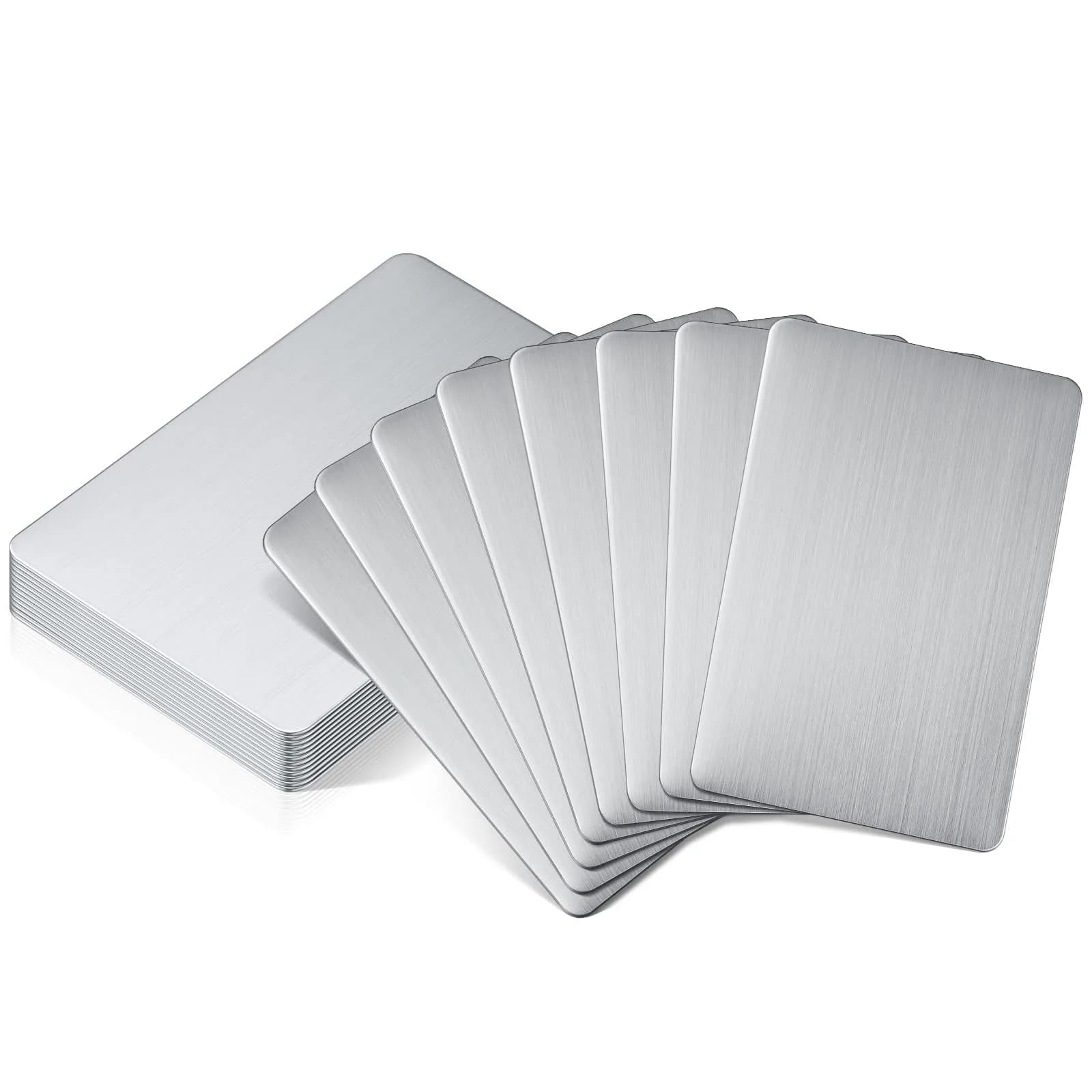 Yunsailing Stainless Steel Business Cards 86 x 54 mm | DIY Metal Card for Office & Gift (0.4 mm) - main product image