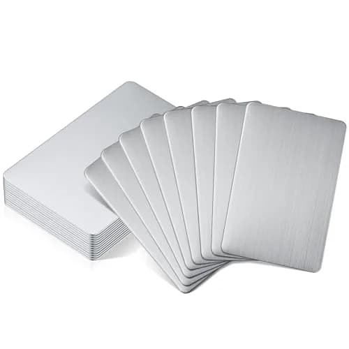 Yunsailing Stainless Steel Business Cards 86 x 54 mm | DIY Laser Engraving, 12 Pack thumbnail 1