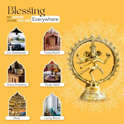 Ekhasa Brass Shiv Linga Statue for Home Decor, Puja Room, Office Desk | 70mm (2.75 in) | Traditional Religious Idol thumbnail 5
