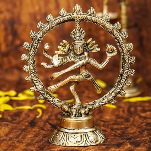 Ekhasa Brass Shiv Linga Statue for Home Decor, Puja Room, Office Desk | 70mm (2.75 in) | Traditional Religious Idol thumbnail 1