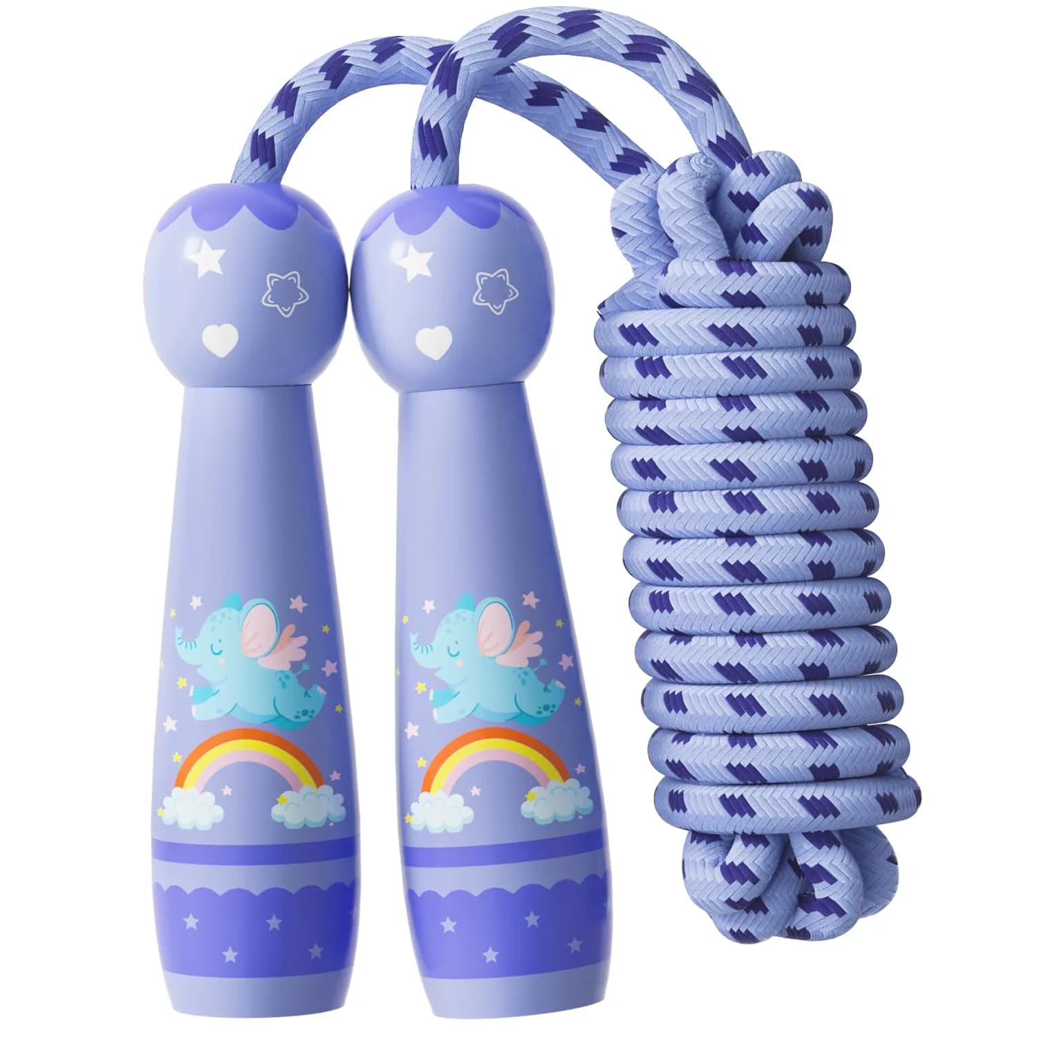 JGM Kids Jump Rope - Adjustable Cotton Braided with Wooden Handle, 2.5m (98.4 inches) | Fun Fitness for Children Aged 4-8 - view 8