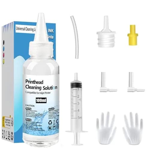 SHUOLEI Printhead Cleaning Kit Inkjet Printers | Universal Solution for HP, Brother, Canon (100mL) | Supports All Inkjet Printer Nozzles thumbnail 1