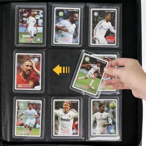CARDBINDER Blue Toploader Binder with 16 Pages | Holds 288 Cards | PVC-Free EVA Foam & PU Leather thumbnail 4
