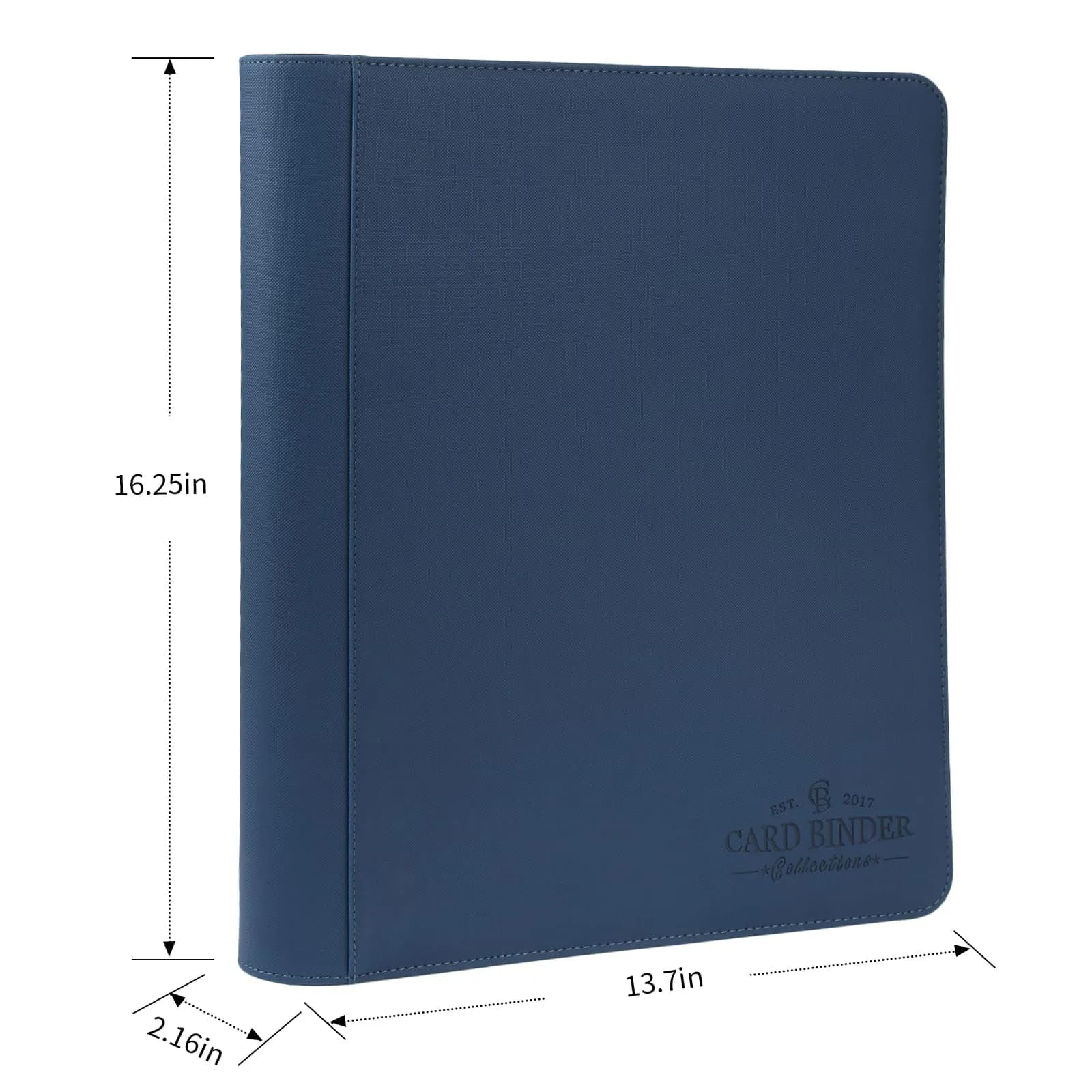 CARDBINDER Blue Toploader Binder with 16 Pages | Holds 288 Cards | PVC-Free EVA Foam & PU Leather - view 2