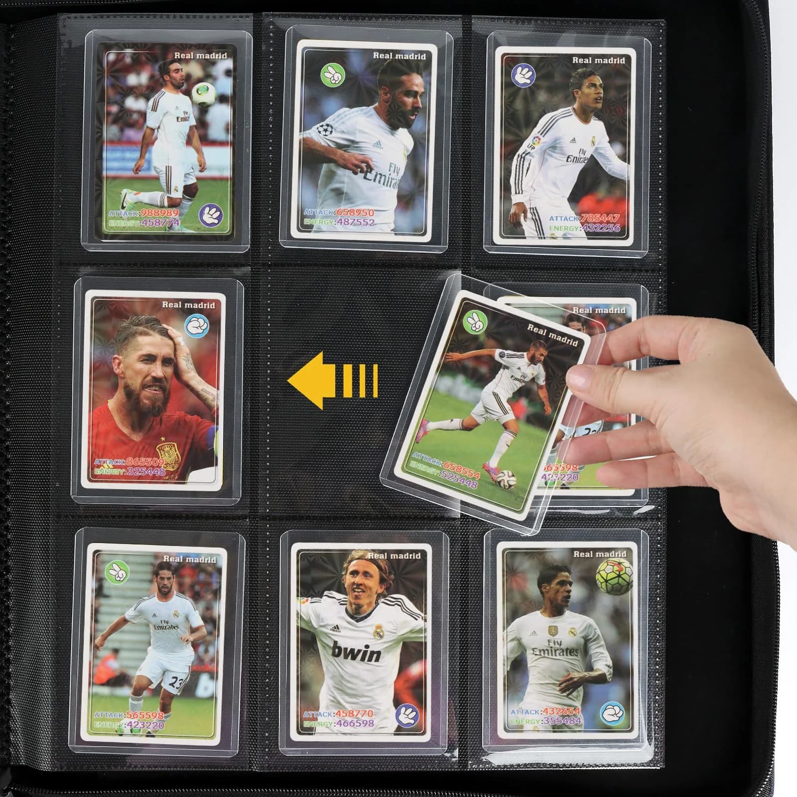 CARDBINDER Black Display Album 288 Cards (16 Pages) | Protects Collectibles with PU Leather - view 4