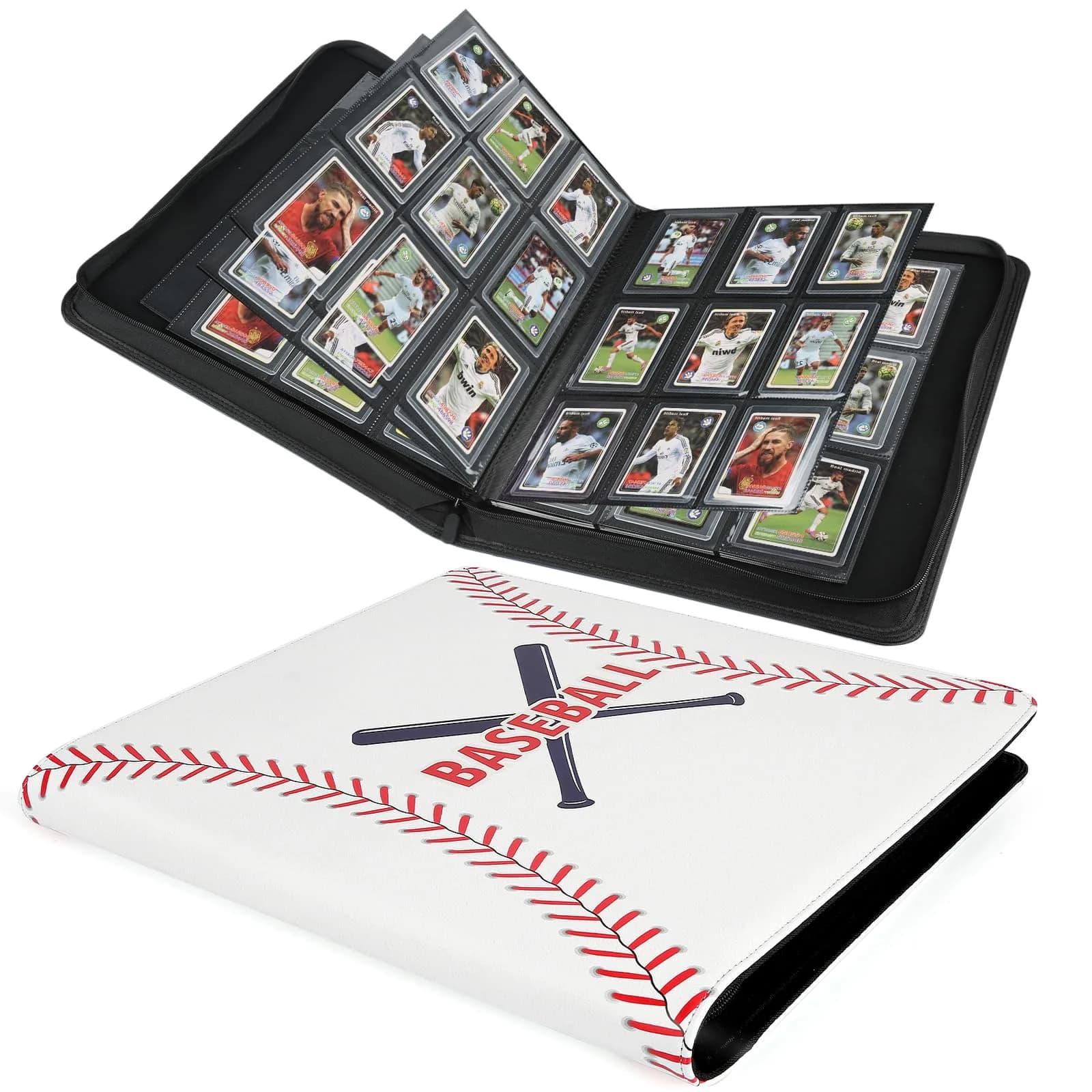 CARDBINDER 9-Pocket Toploader Binder with 16 Pages | Holds 288 Cards | White - main product image