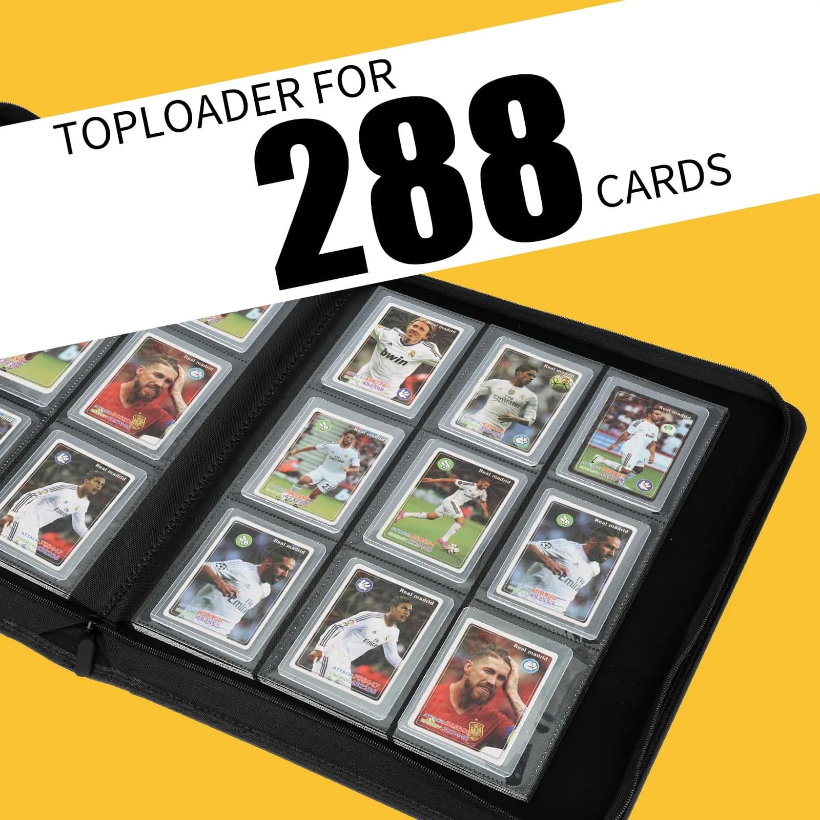 CARDBINDER 9-Pocket Toploader Binder with 16 Pages | Holds 288 Cards | White - view 5