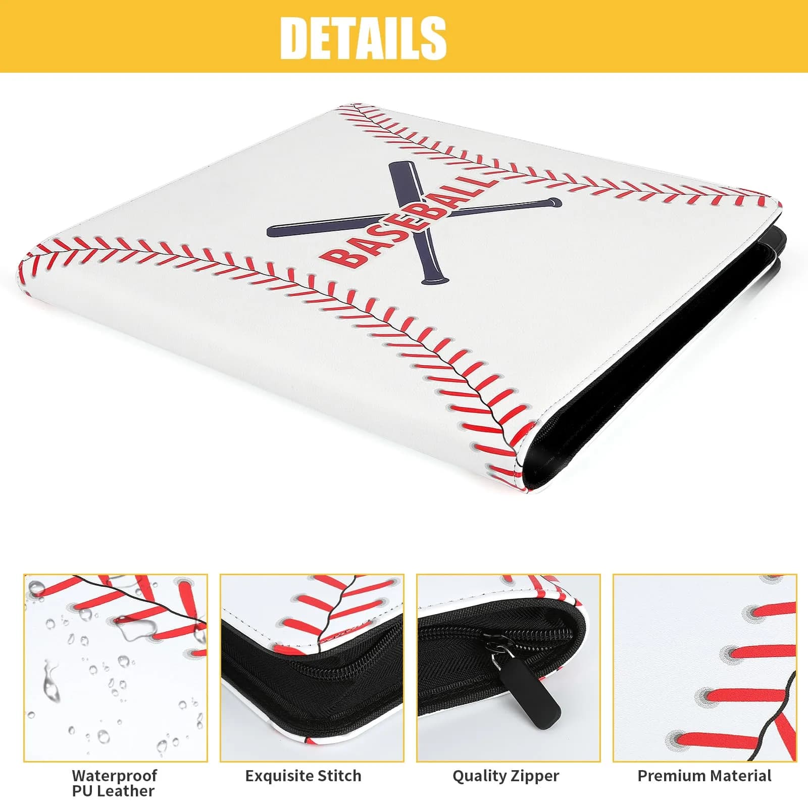 CARDBINDER 9-Pocket Toploader Binder with 16 Pages | Holds 288 Cards | White - view 3