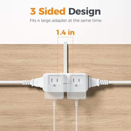 TESSAN Power Strip 0.5Ft Grey | 7-in-1 Surge Protector with USB Ports thumbnail 8