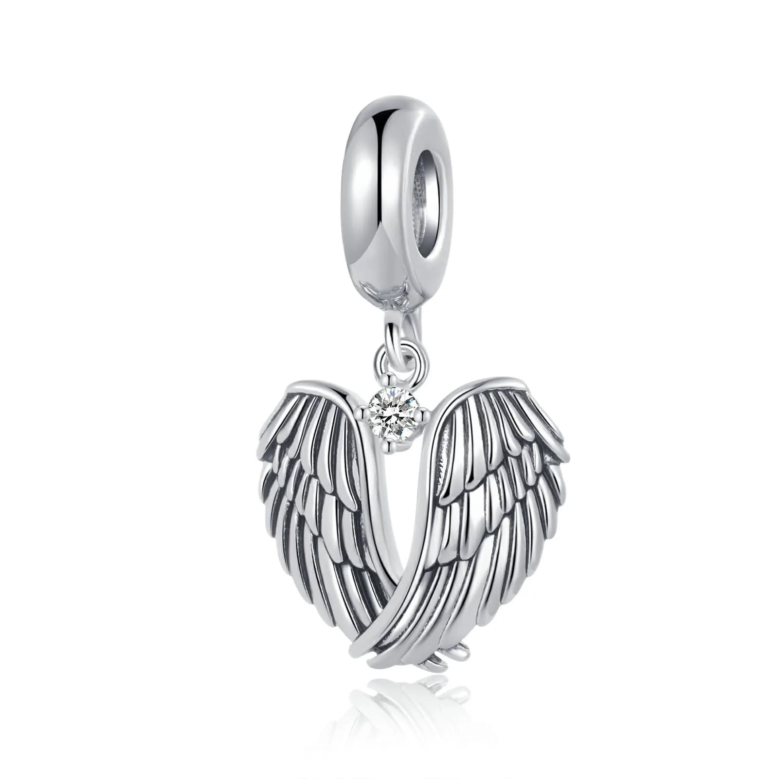 NARTGO Guardian Angel Wings Dangle Charm 4.5mm-5.0mm Hole | Compatible with Pandora Bracelets