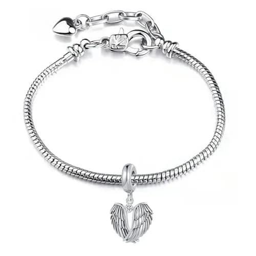 NARTGO Guardian Angel Wings Dangle Charm 4.5mm-5.0mm Hole | Compatible with Pandora Bracelets thumbnail 4