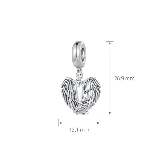NARTGO Guardian Angel Wings Dangle Charm 4.5mm-5.0mm Hole | Compatible with Pandora Bracelets thumbnail 3