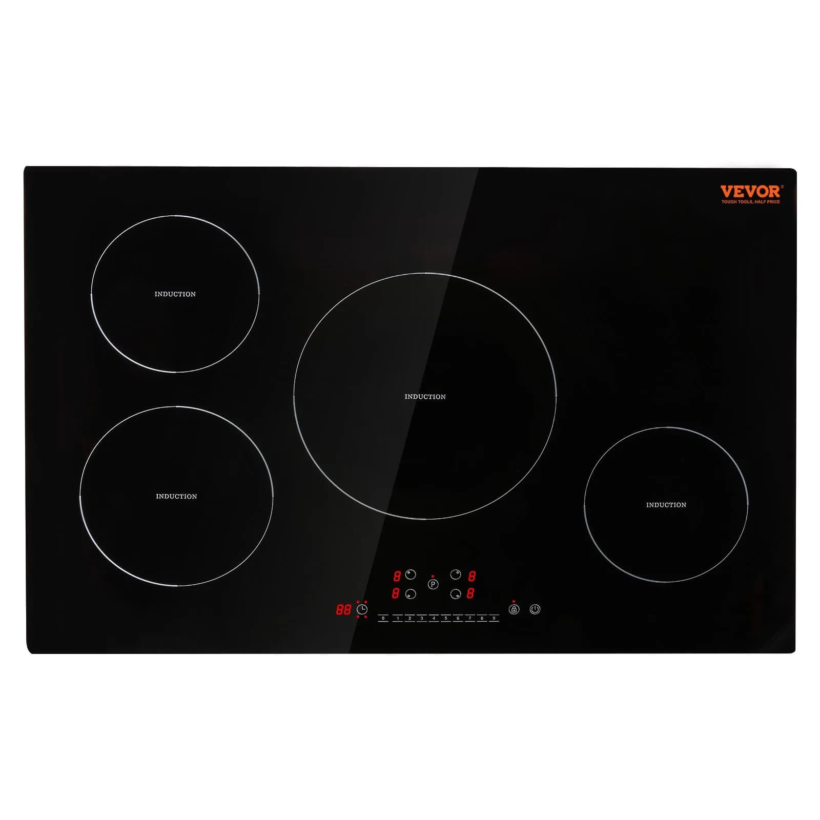 VEVOR Electric Cooktop 30'' 4 Burners | 7500W Induction Stove with Touch Control & Child Lock - main product image