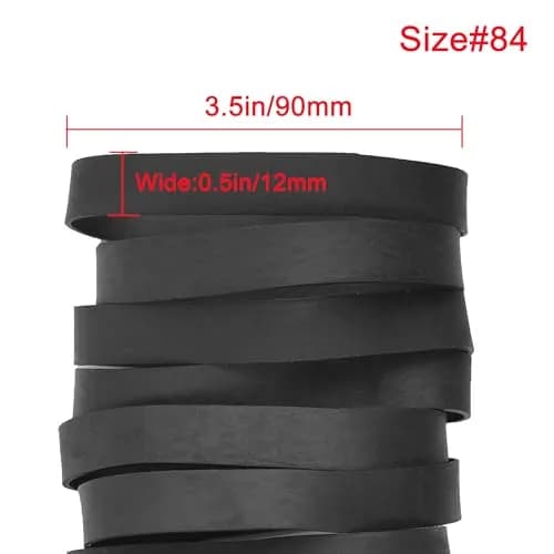AMUU Size 84 Tactical Rubber Bands Black 50 Pcs | Heavy Duty Elastic Bands for Office Supplies, Files, Crafts thumbnail 4