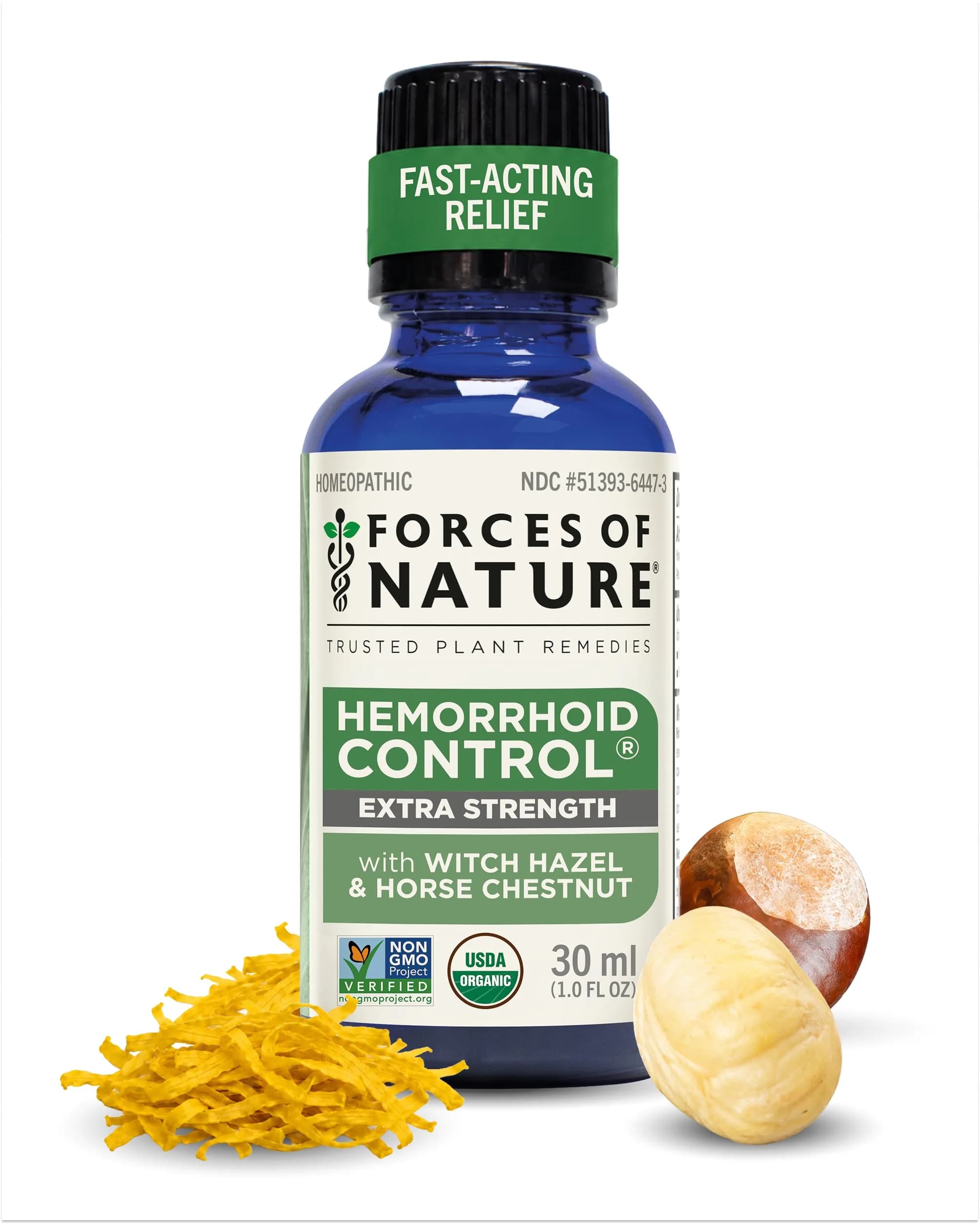 Forces of Nature Hemorrhoid Treatment Extra Strength 5ml | Organic Homeopathic Oil for Fast Relief — 1 Fl Oz