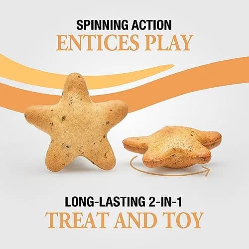 Good ‘N’ Tasty Spinning Stars Cat Treat & Toy 1.5 oz | Interactive, Low Calorie with Real Chicken & Catnip thumbnail 2