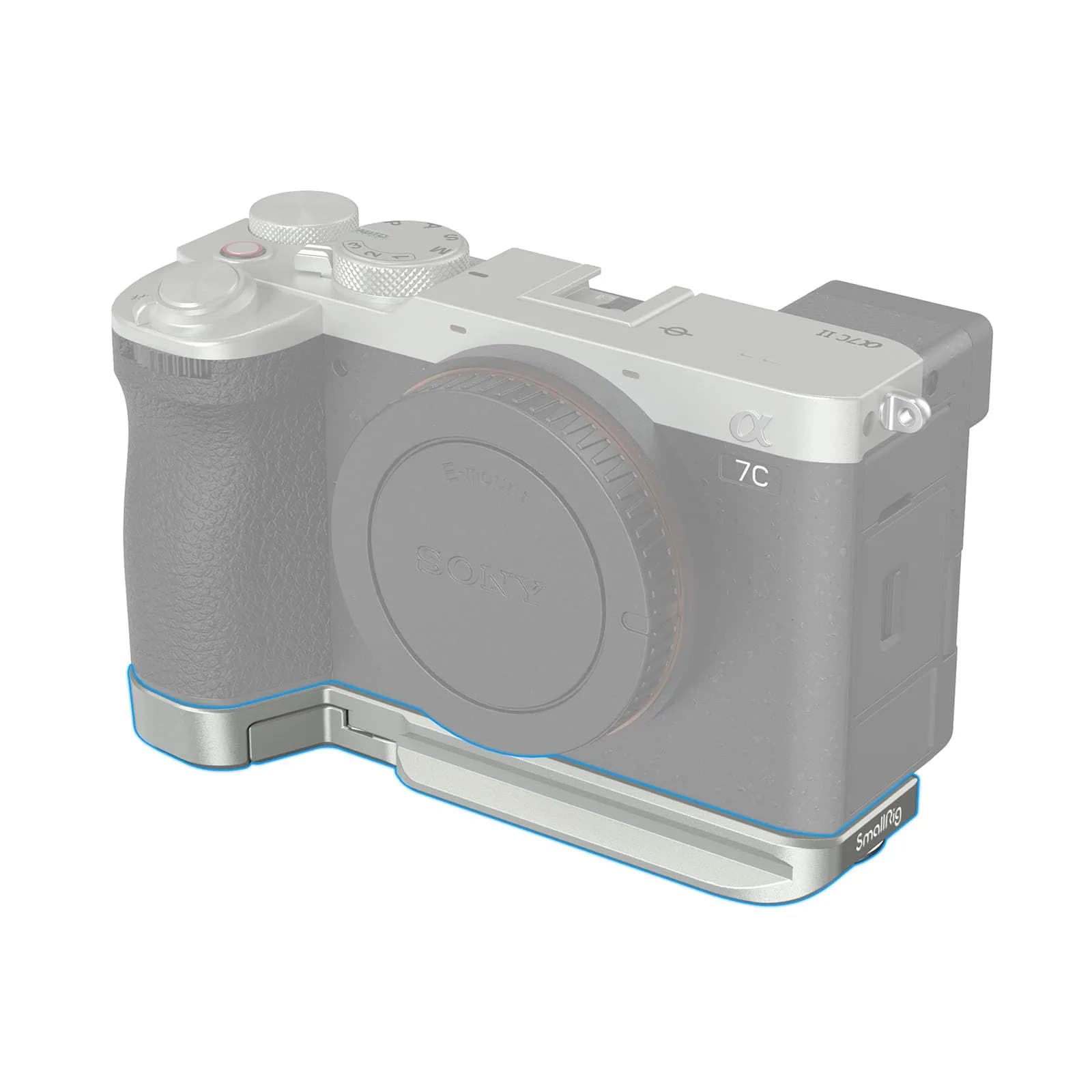SmallRig Base Plate for Sony A7C II/A7CR 4439 (Silver) with Arca-Swiss Quick Release & Magnetic Wrench | 62g Aluminum Alloy — Silver