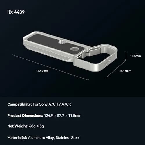 SmallRig Base Plate for Sony A7C II/A7CR 4439 (Silver) with Arca-Swiss Quick Release & Magnetic Wrench | 62g Aluminum Alloy thumbnail 7