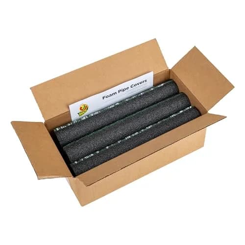 Duck Brand Foam Pipe Covers, 0.75 in x 1 Ft, 6 Sticks, Black | Insulation for Hot & Cold Pipes thumbnail 7