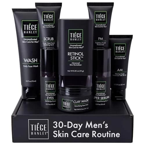 Tiege Hanley Rejuvenation Men's Skin Care Set, 30-Day, 8 Piece Kit | Anti-Aging & Hydrating thumbnail 1