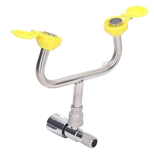 DAUERHAFT Faucet Mounted Emergency Eyewash Station with 2 Inflatable Nozzles & Flip Top Dust Cover | Continuous Flow thumbnail 1