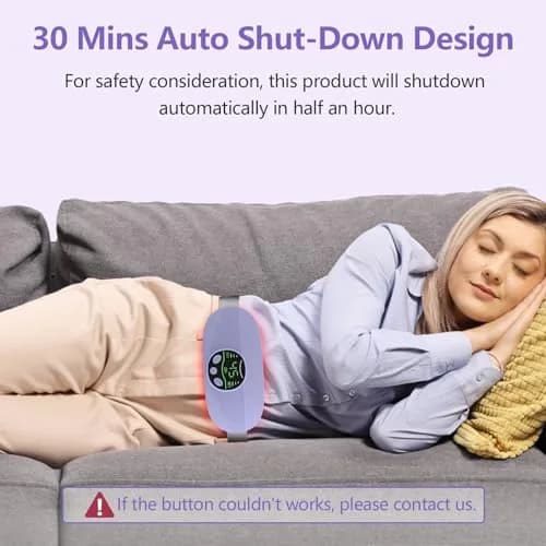 HOTBAG Cordless Heating Pad for Cramps | Purple | Fast Relief for Menstrual Pain thumbnail 5
