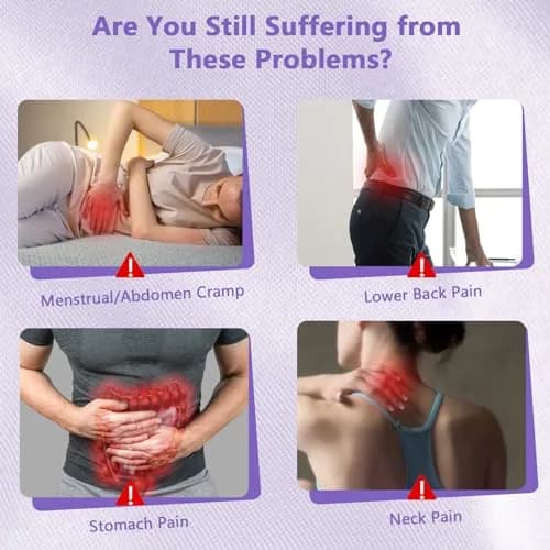 HOTBAG Cordless Heating Pad for Cramps | Purple | Fast Relief for Menstrual Pain thumbnail 2