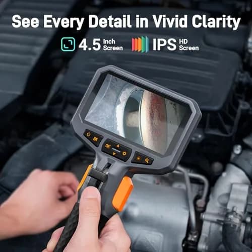 Teslong Articulating Borescope Dual Lens Endoscope 1.5m (5ft) | 4.5-inch IPS Screen, 1MP HD, 32GB Card thumbnail 4