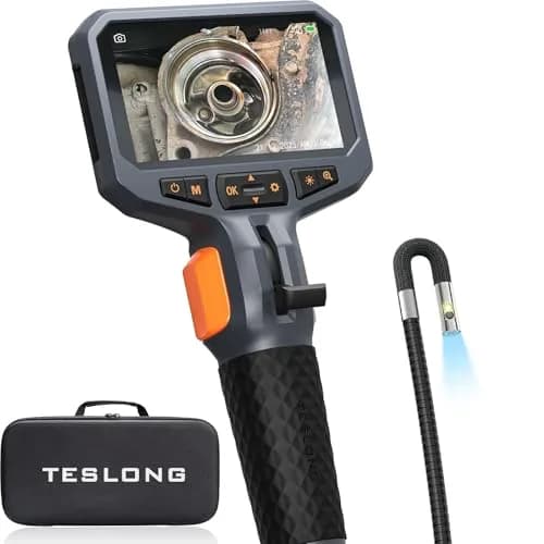 Teslong Articulating Borescope Dual Lens Endoscope 1.5m (5ft) | 4.5-inch IPS Screen, 1MP HD, 32GB Card thumbnail 1