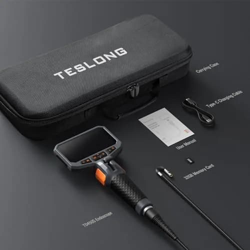 Teslong Articulating Borescope Dual Lens Endoscope 1.5m (5ft) | 4.5-inch IPS Screen, 1MP HD, 32GB Card thumbnail 9