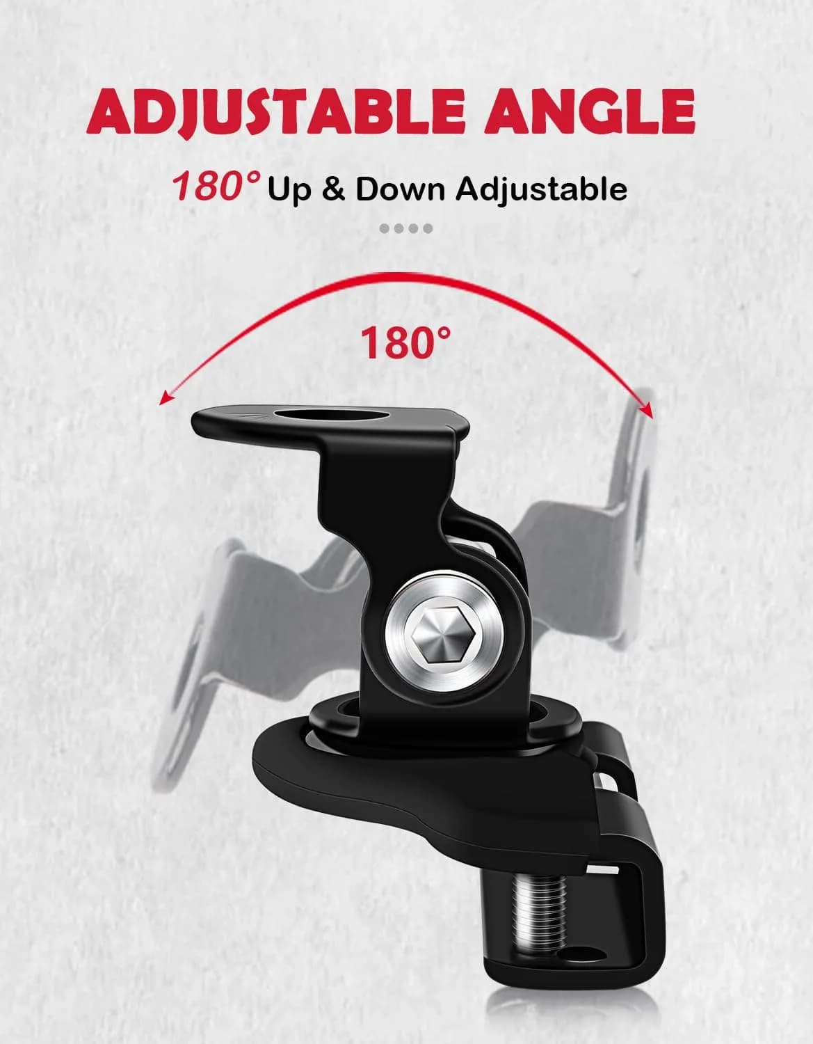 NORTHYUN Black LED Hood Mounts (2-Pack) | Universal Stainless Steel Clamp Lights for Trucks, SUVs, Vans - view 5