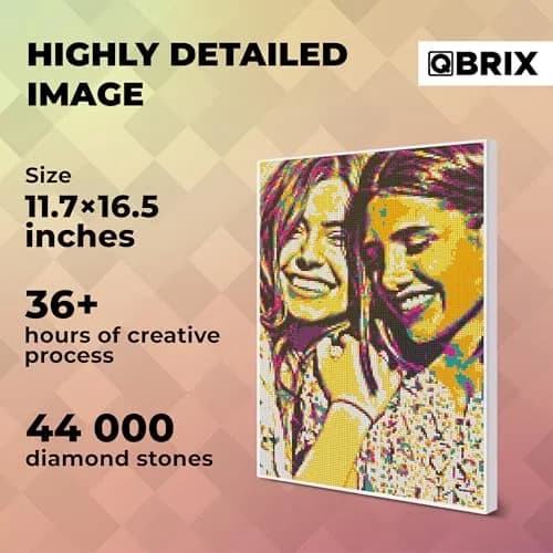 QBRIX Custom Diamond Painting Kit for Adults - Personalised Gem Art with Any Photo - Full Drill Square Diamonds - Pop-Art A3 (29.7 x 42 cm) thumbnail 4