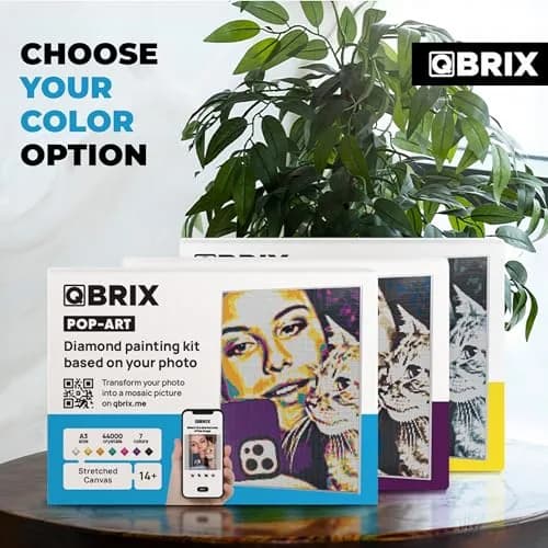 QBRIX Custom Diamond Painting Kit for Adults - Personalised Gem Art with Any Photo - Full Drill Square Diamonds - Pop-Art A3 (29.7 x 42 cm) thumbnail 7