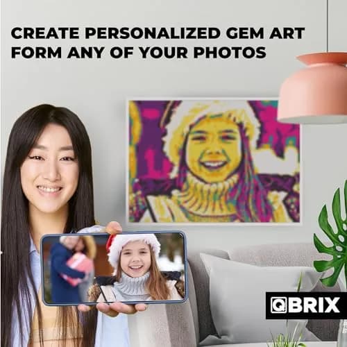 QBRIX Custom Diamond Painting Kit for Adults - Personalised Gem Art with Any Photo - Full Drill Square Diamonds - Pop-Art A3 (29.7 x 42 cm) thumbnail 3
