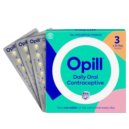 Opill Daily Birth Control Pills 84 Count | FDA-Approved OTC Progestin-Only Contraceptive thumbnail 1