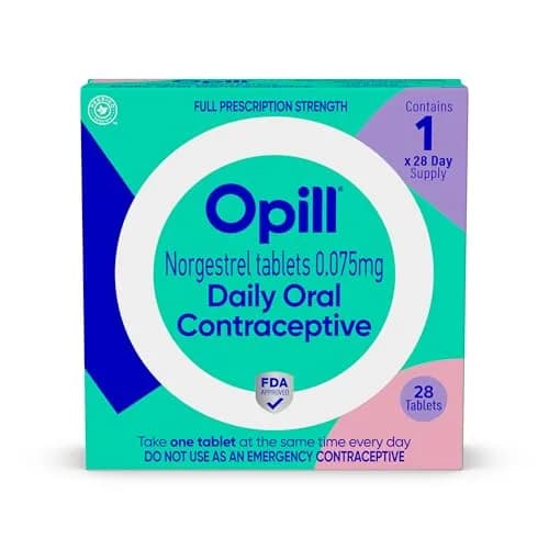 Opill Daily Birth Control Pills OTC 28 Count | Progestin-Only, Estrogen-Free, FDA-Approved thumbnail 1
