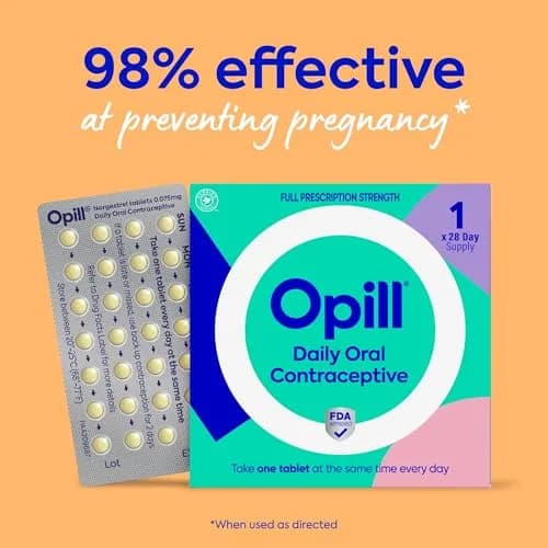 Opill Daily Birth Control Pills OTC 28 Count | Progestin-Only, Estrogen-Free, FDA-Approved thumbnail 2