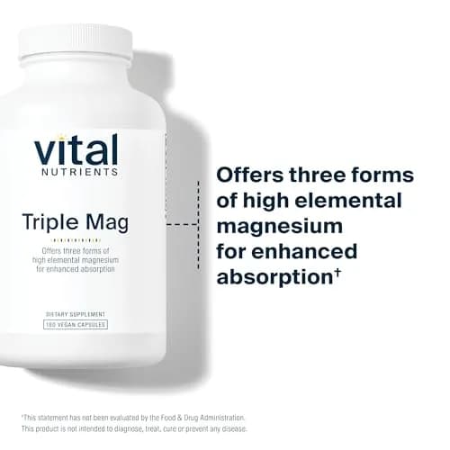 Vital Nutrients Triple Magnesium Complex 500mg | Supports Stress, Heart, Bone & Muscle Health thumbnail 3