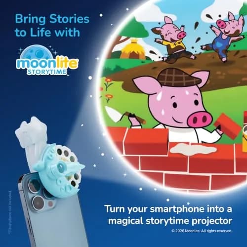 Moonlite Storytime Projector + The Three Little Pigs Single Story | Interactive Learning Toy for Ages 2-6 thumbnail 5