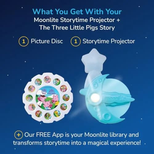 Moonlite Storytime Projector + The Three Little Pigs Single Story | Interactive Learning Toy for Ages 2-6 thumbnail 7