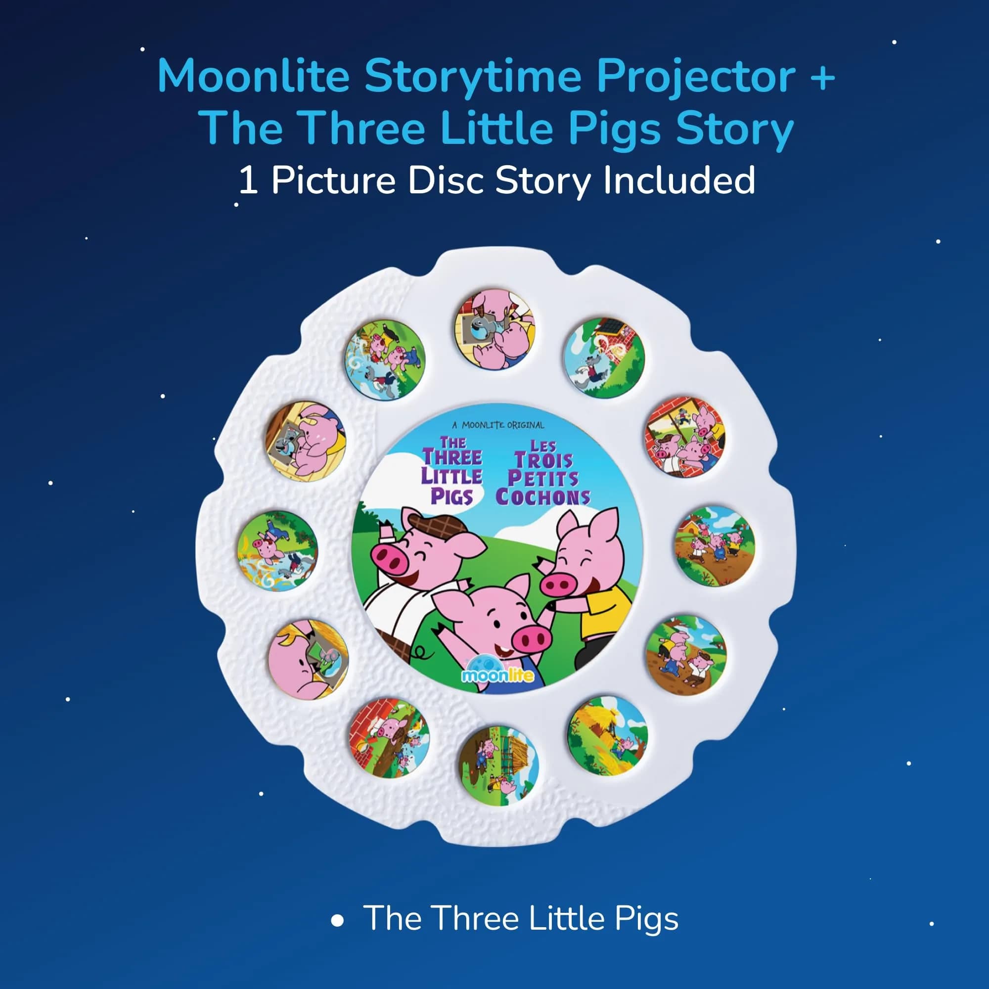 Moonlite Storytime Projector + The Three Little Pigs Single Story | Interactive Learning Toy for Ages 2-6 - view 8