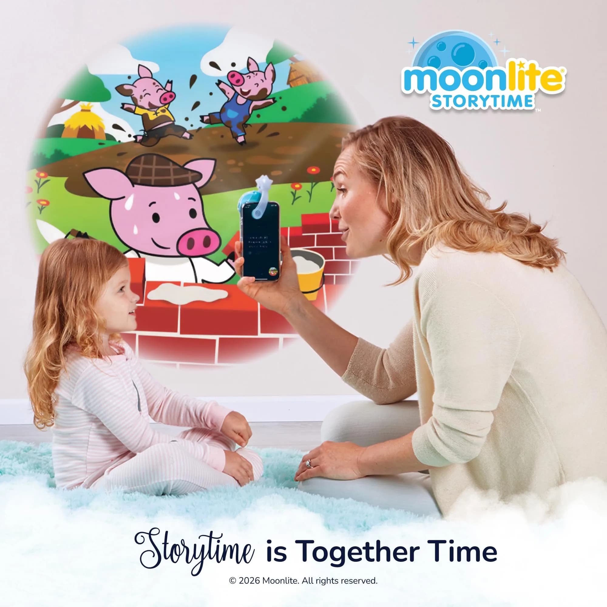 Moonlite Storytime Projector + The Three Little Pigs Single Story | Interactive Learning Toy for Ages 2-6 - view 2