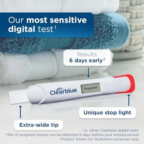 Clearblue Early Digital Pregnancy Test 2 Ct | Detects 6 Days Early, Over 99% Accurate thumbnail 2
