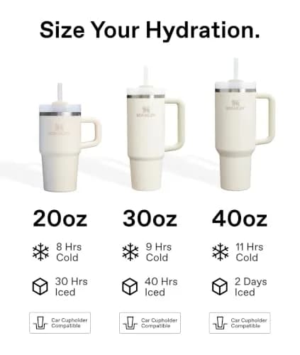 STANLEY Quencher H2.0 FlowState Tumbler 1183ml (40 oz) Ash | Keeps Drinks Cold 9 Hrs, Hot 40 Hrs thumbnail 8