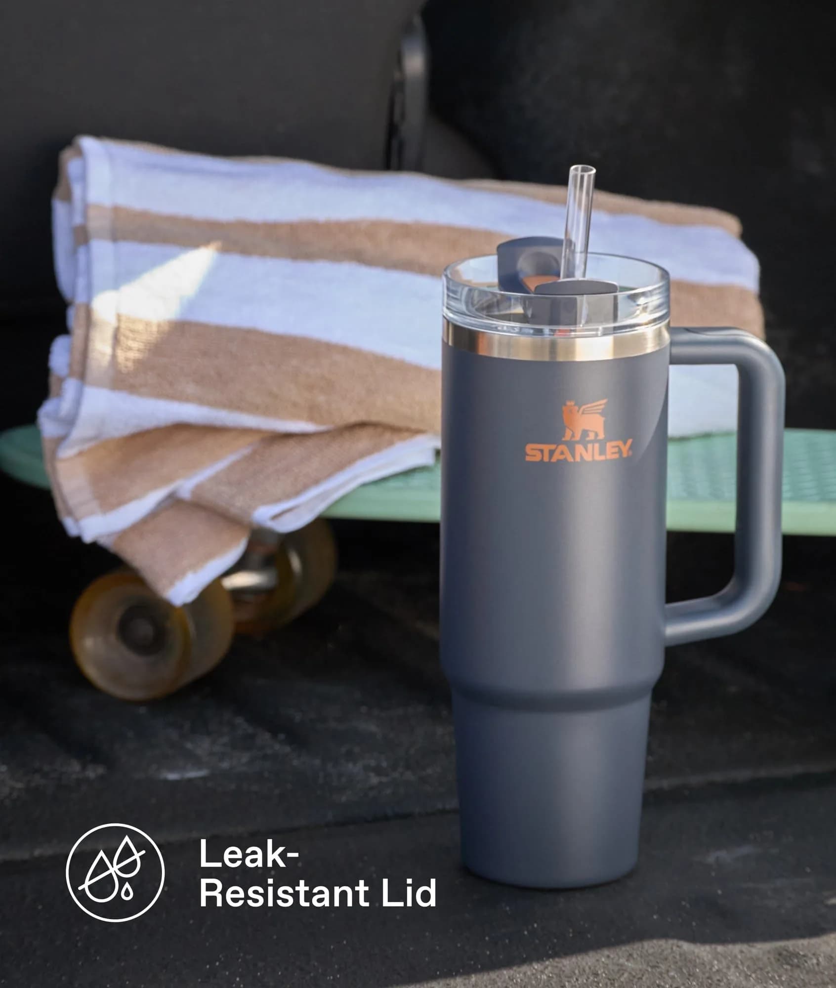 STANLEY Quencher H2.0 FlowState Tumbler 1183ml (40 oz) Ash | Keeps Drinks Cold 9 Hrs, Hot 40 Hrs - view 4