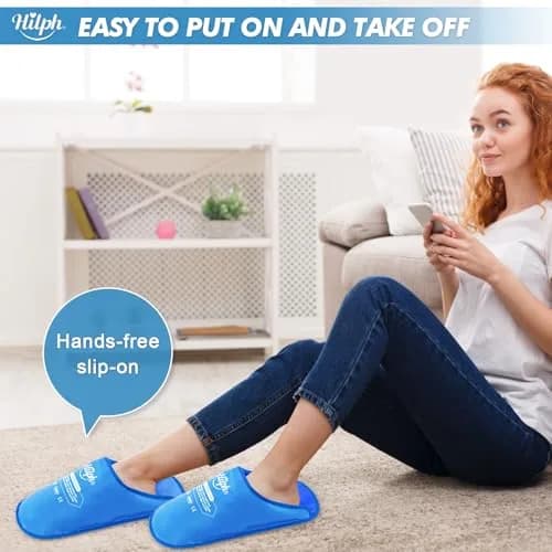 Hilph Foot Ice Pack Slippers, 1 Pair, 30.5cm (12.2") | Plantar Fasciitis & Swollen Feet Pain Relief thumbnail 4